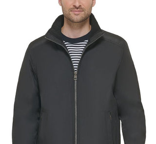Calvin Klein Men's Classic Midweight Stand Collar Jacket Black Size Medium