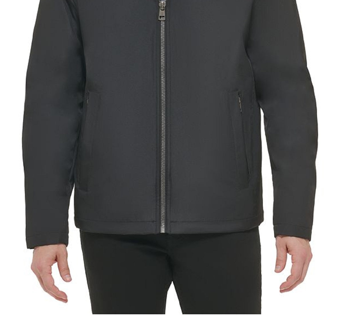 Calvin Klein Men's Classic Midweight Stand Collar Jacket Black Size Medium