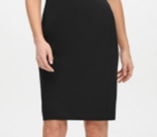 Calvin Klein Women's Scuba Crepe Empire Waist Sheath Dress Black Size 2
