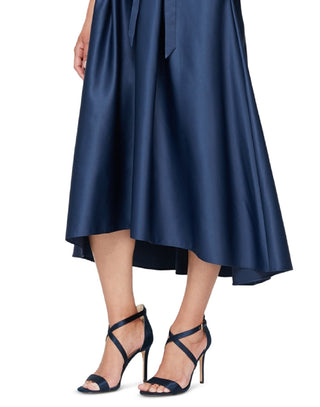 Alex Evenings Women's Sequin & Satin Midi Dress Blue Size 18