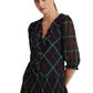 Ralph Lauren Women's Plaid Georgette Dress Black Size 8