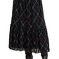 Ralph Lauren Women's Plaid Georgette Dress Black Size 8