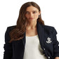 Ralph Lauren Women's Patch Jacquard Blazer Blue Size Small