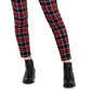 Tommy Hilfiger Women's Tribeca Plaid Print Skinny Pants Blue Size 12