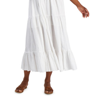 Tommy Hilfiger Women's Plaid Tiered Sleeveless Dress White Size X-Large