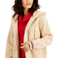 Tommy Hilfiger Women's Hooded Fleece Jacket Brown Size Medium