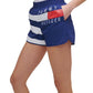 Tommy Hilfiger Women's Striped Active Wear Shorts Blue Size X-Large