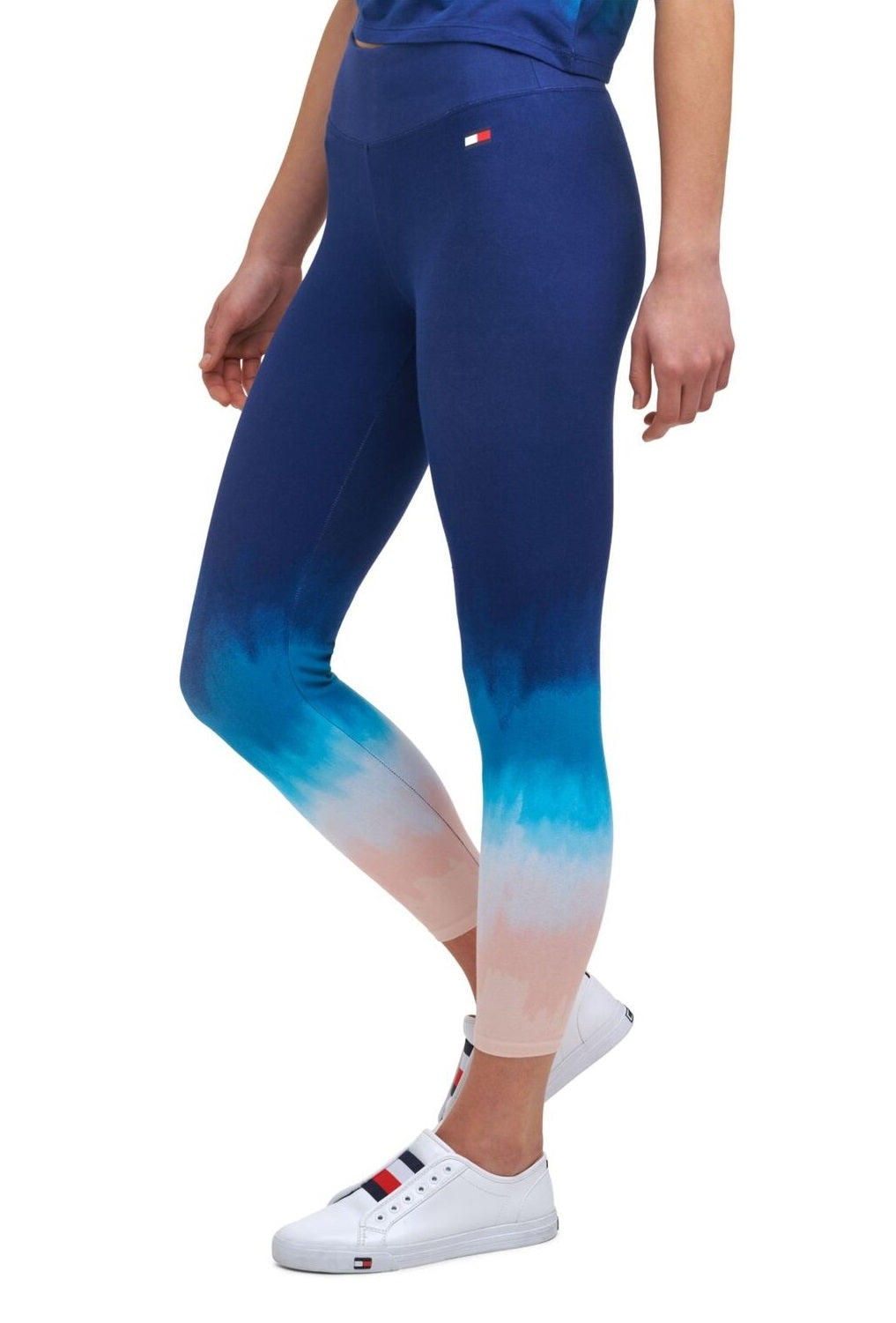 Tommy Hilfiger Women's Sport Ombre Length Leggings Blue Size X-Small