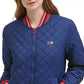 Tommy Hilfiger Women's Quilted Bomber Jacket Blue Size X-Large