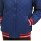 Tommy Hilfiger Women's Quilted Bomber Jacket Blue Size X-Large
