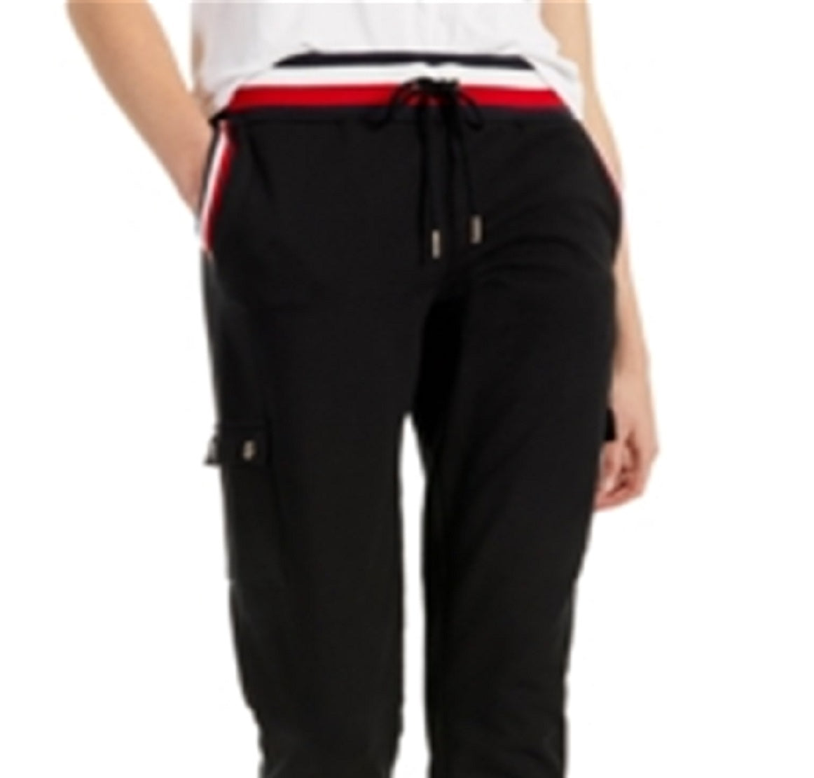 Tommy Hilfiger Women's Knit Cargo Pants Black Size XX-Large