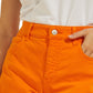 GUESS Women's Denim Mom Shorts Orange Size 30