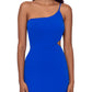 Betsy & Adam Women's One Shoulder Cutout Gown Blue Size 4