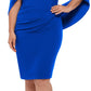 Betsy & Adam Women's Cape Back Dress Blue Size 16