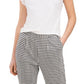 Riley & Rae Women's Rue Gingham Print Pants Gray Size 14