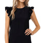 CeCe Women's Flutter Sleeve Shift Dress Black Size 10