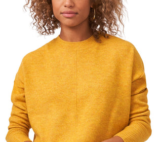 Vince Camuto Women's Center Seam Crewneck Sweater Yellow Size X-Small