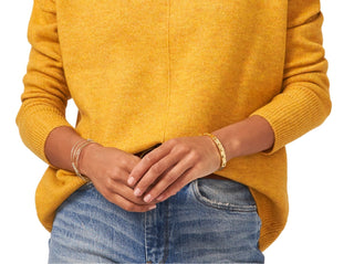 Vince Camuto Women's Center Seam Crewneck Sweater Yellow Size X-Small