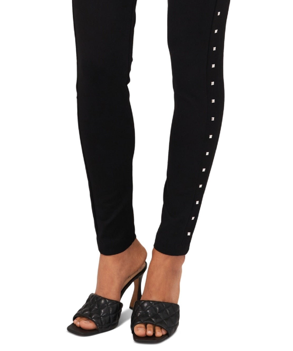 Vince Camuto Women's Studded High Rise Leggings Black Size Medium