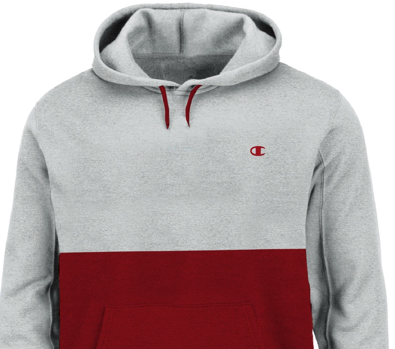 Champion Men's Colorblocked Hoodie Gray Size Large