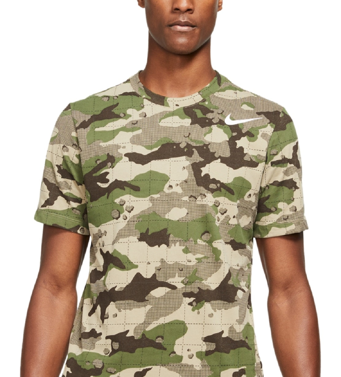 Nike Men's Camo-Print T-Shirt Brown Size Large