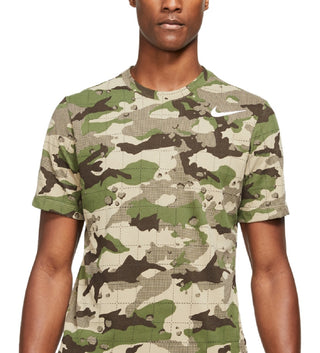 Nike Men's Camo-Print T-Shirt Brown Size Large