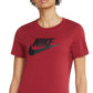 Nike Women's Sportswear Cotton Logo T-Shirt Red Size X-Small