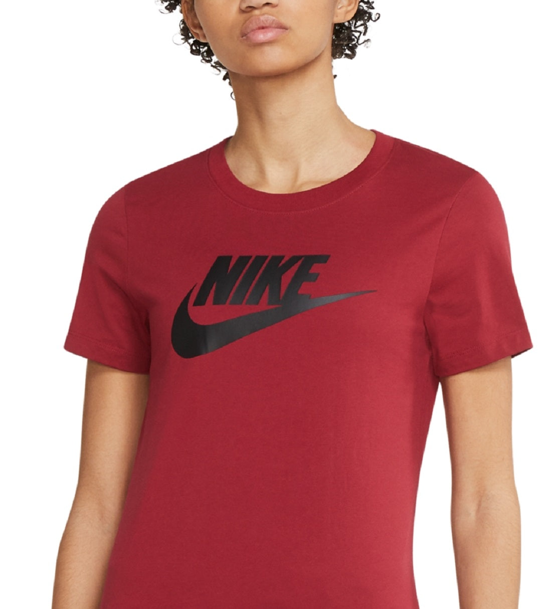 Nike Women's Sportswear Cotton Logo T-Shirt Red Size X-Small