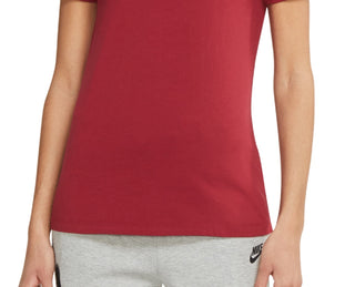Nike Women's Sportswear Cotton Logo T-Shirt Red Size X-Small
