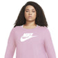 Nike Women's Cotton Graphic Top Pink Size 2X
