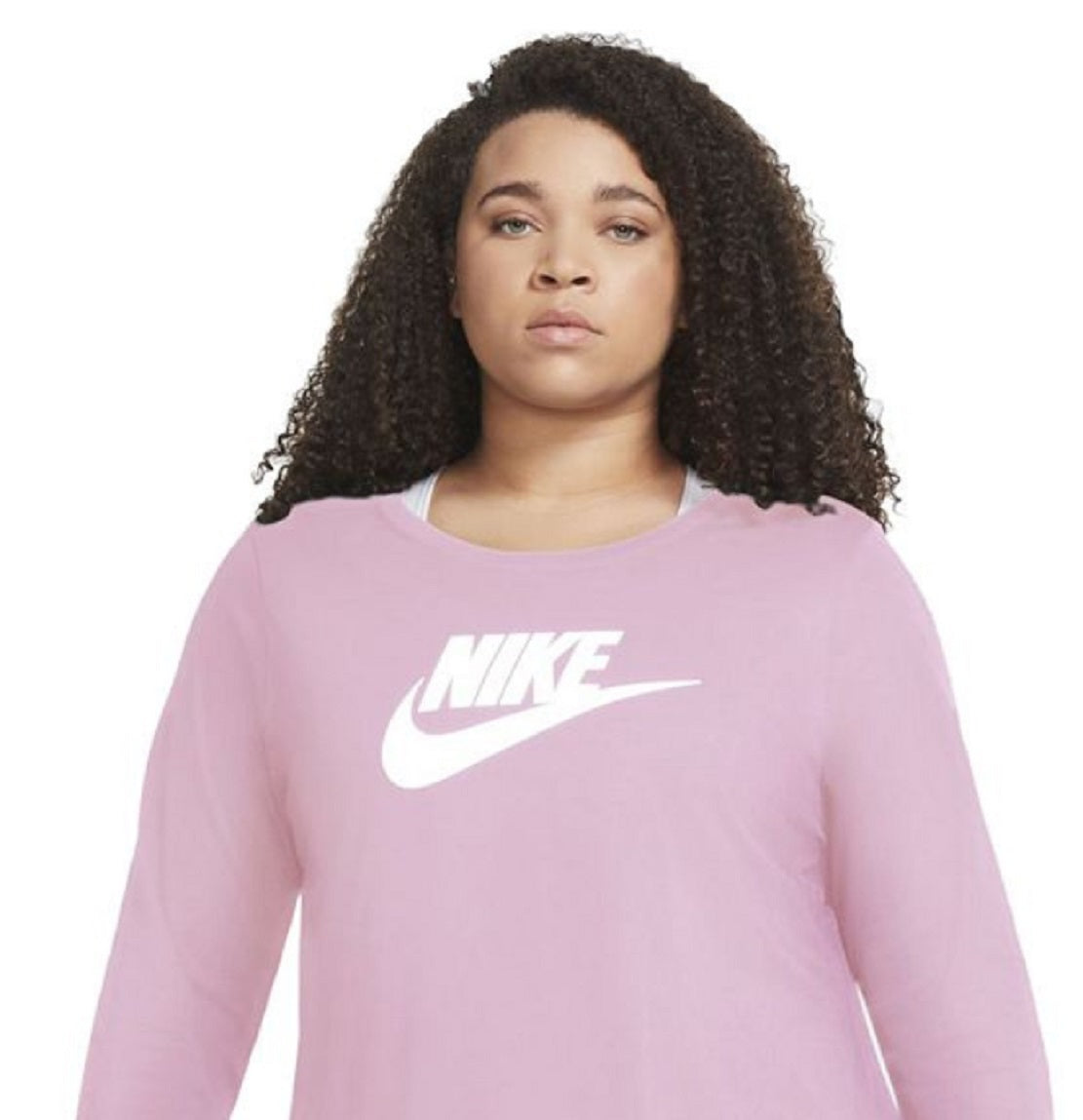 Nike Women's Cotton Graphic Top Pink Size 2X