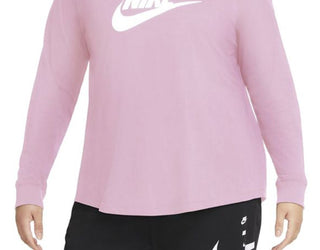 Nike Women's Cotton Graphic Top Pink Size 2X