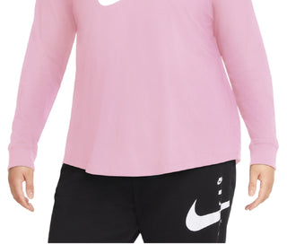 Nike Women's Cotton Graphic Top Pink Size 3X