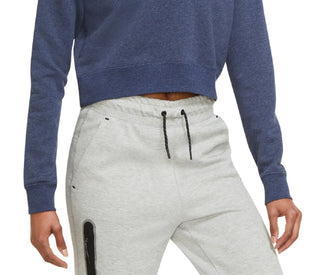 Nike Women's Sportswear Essential Cropped Hoodie Blue Size Large