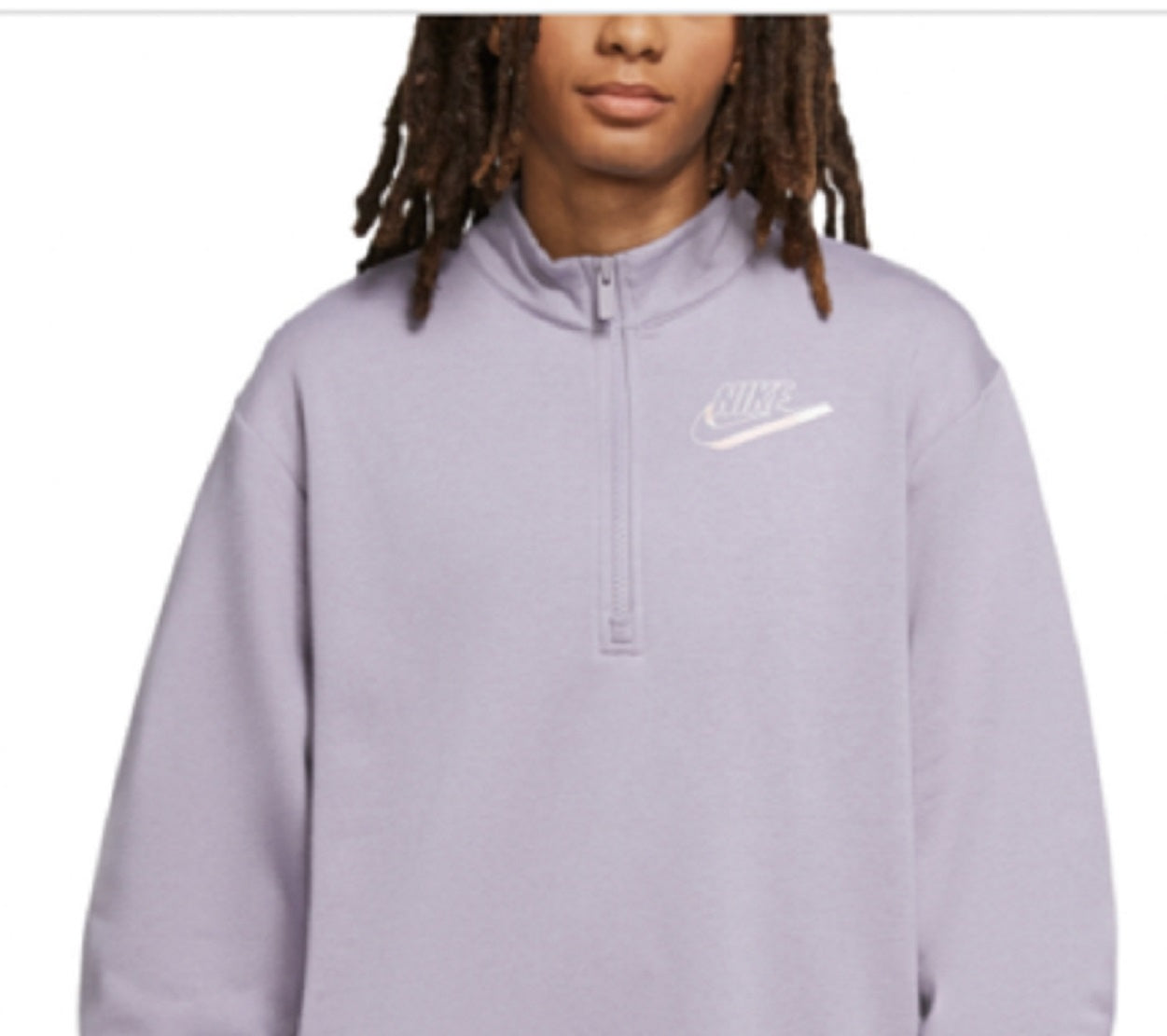 Nike Women's Easy Fleece Half Zip Top Purple Size X-Large