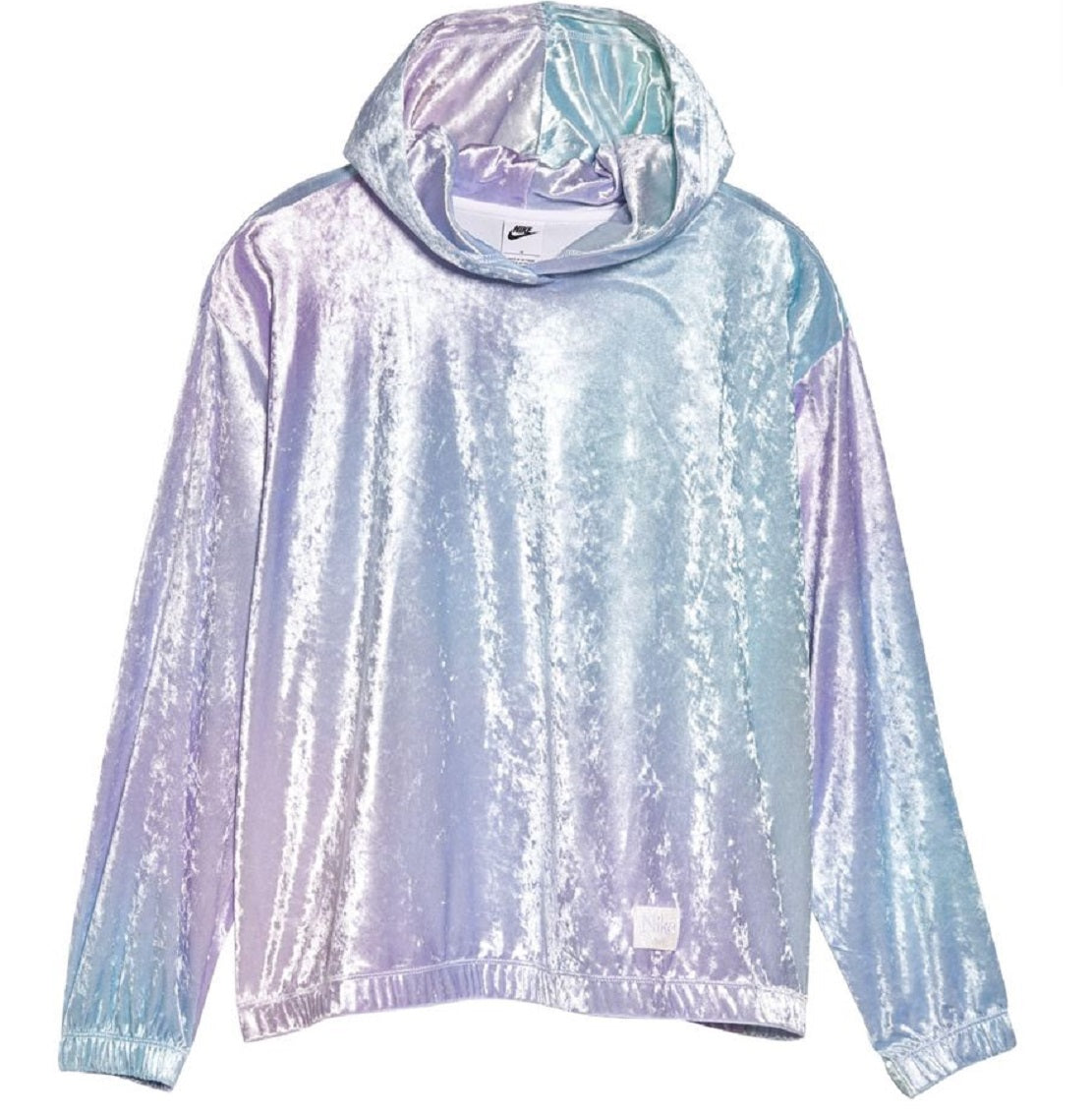 Nike Women's Sportswear Velour Hoodie Blue Size 3X
