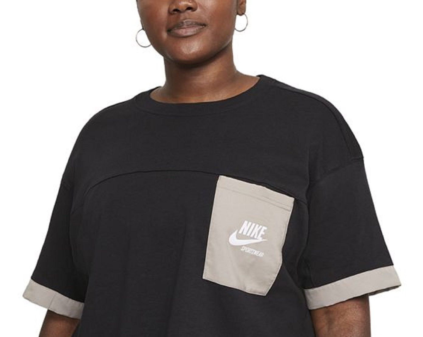 Nike Women's Cotton Pocket T-Shirt Black Size 3X