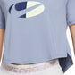 Nike Women's Dri Fit One Cropped Top Blue Size X-Small