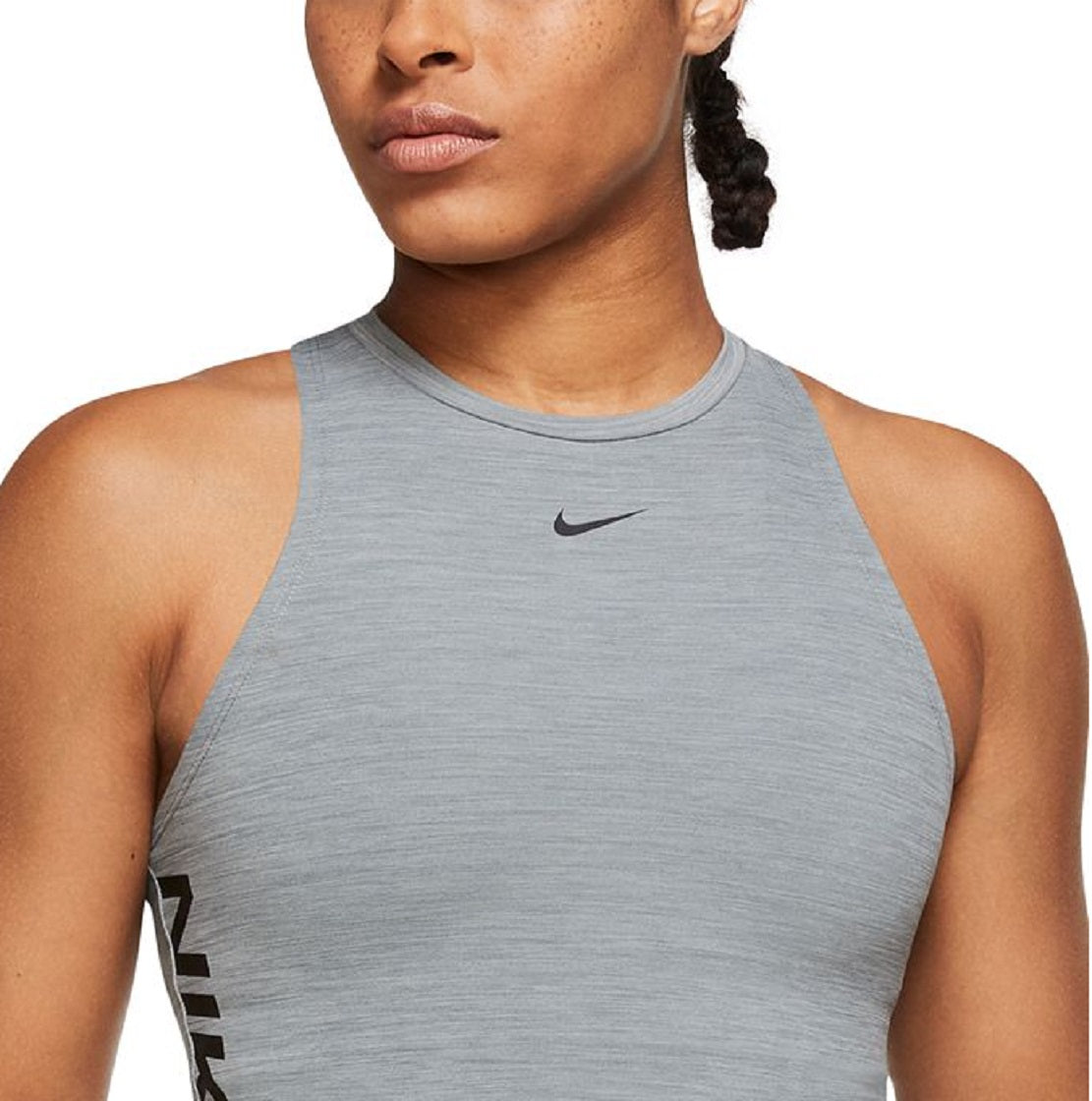 Nike Women's Pro Dri Fit Crop Tank Gray Size X-Large