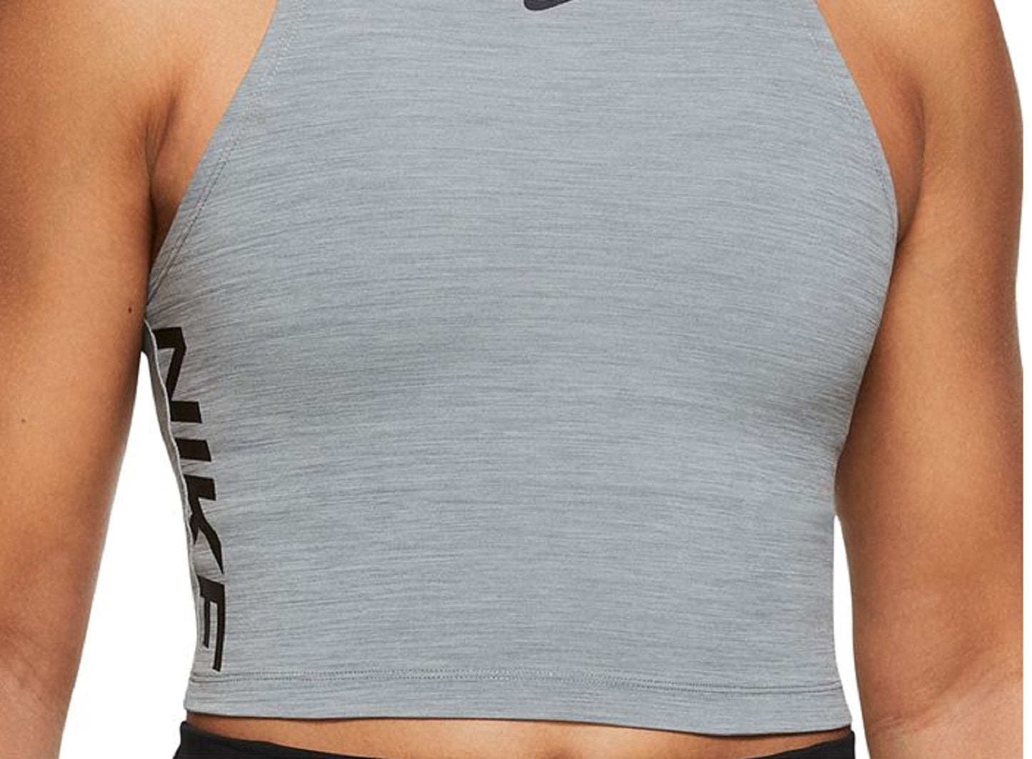 Nike Women's Pro Dri Fit Crop Tank Gray Size X-Large