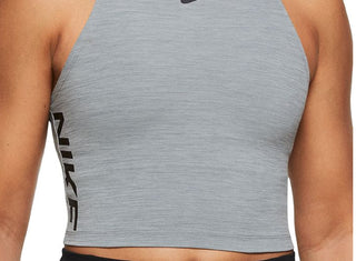 Nike Women's Pro Dri Fit Crop Tank Gray Size X-Large