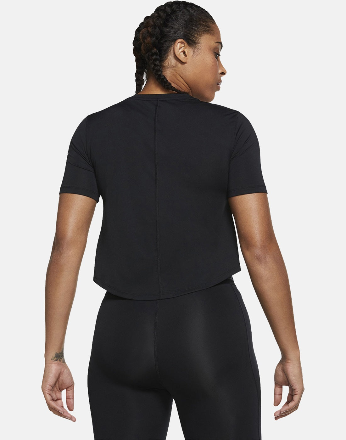 Nike Women's Dri Fit Logo Cropped Top Black Size 2X