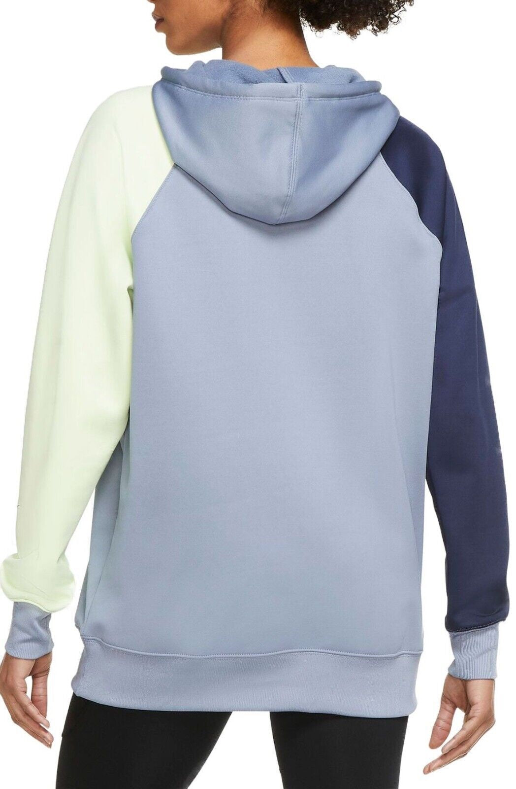 Nike Women's Therma Fit Fleece Color Block Training Hoodie Blue Size 1X