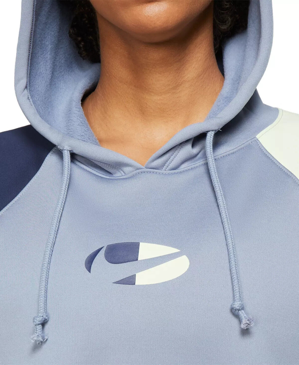 Nike Women's Therma Fit Fleece Color Block Training Hoodie Blue Size 1X