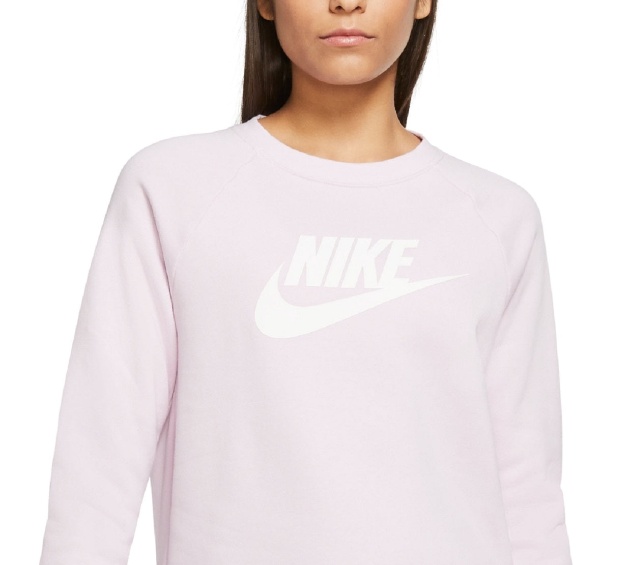 Nike Women's Essential Fleece Sweatshirt Pink Size 1X