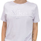 Nike Women's Stretch Logo Graphic Short Sleeve Crew Neck T-Shirt Purple Size 1X