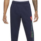 Nike Men's Jdi Brushed Back Jogger Pants Blue Size Small