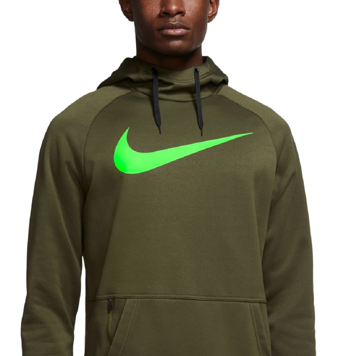 Nike Men's Therma Dri Fit Logo Hoodie Green Size Medium