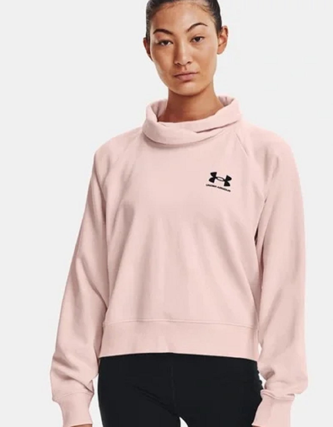 Under Armour Women's Rival Fleece Sweatshirt Pink Size Small