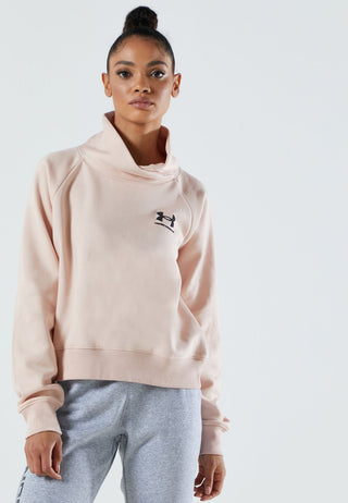 Under Armour Women's Rival Fleece Sweatshirt Pink Size X-Large